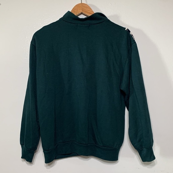 Vintage 1990s Sporting Club Green Knit Sweater Size S - Picture 4 of 4